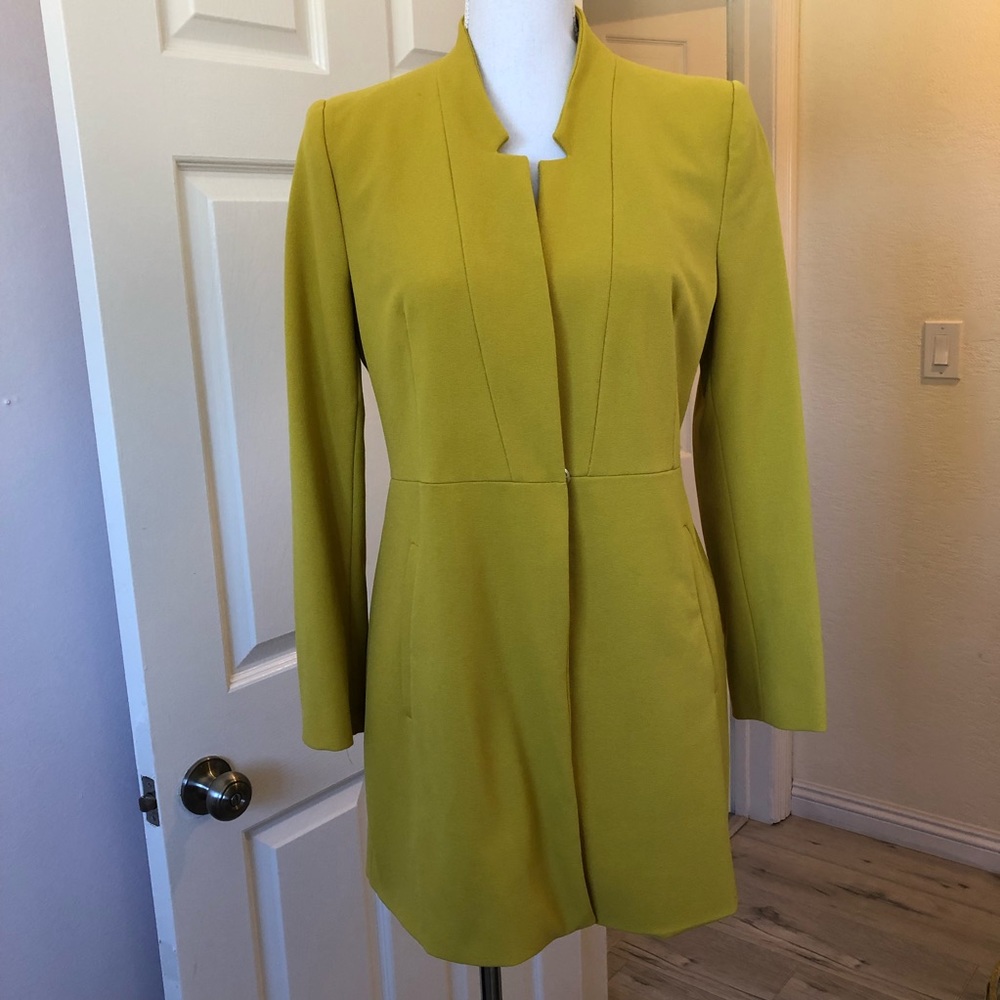 Zara yellow/green blazer coat sz L